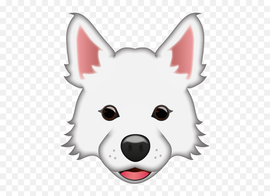 White Shepherd Dog - Cartoon Emoji,Schnauzer Emoji
