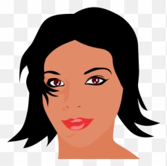Brown - Clip Art Womans Face Emoji