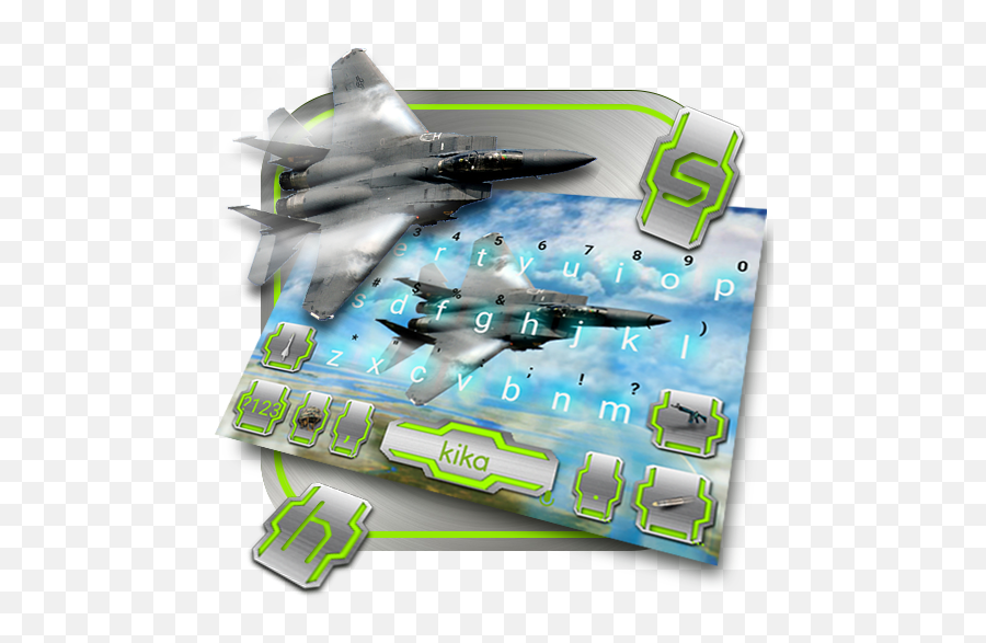 Air Battle Fighter Plane Keyboard Theme - General Dynamics Fighting Falcon Emoji,Plane Flag One Emoji