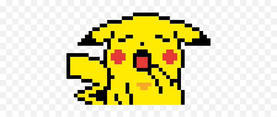 Pixilart - Pikachu Sprite Emoji,Facebook Yawn Emoticon
