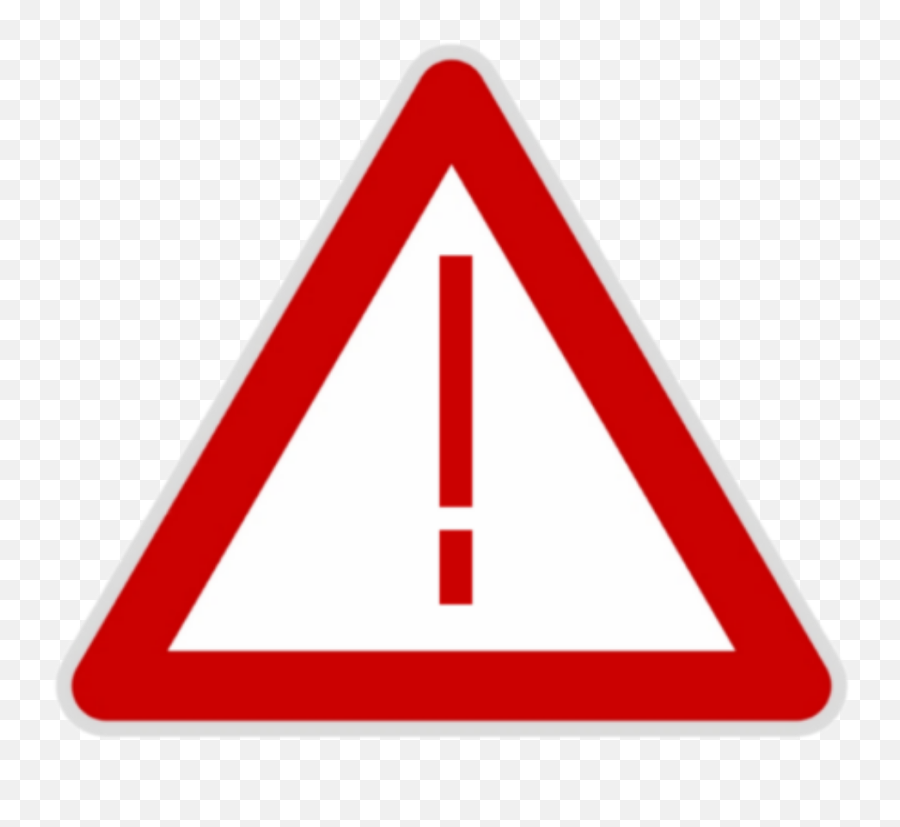 Follow Itsjagbir Alert Red Sign Triangle Warning Re - Traffic Sign Emoji,Alert Emoji