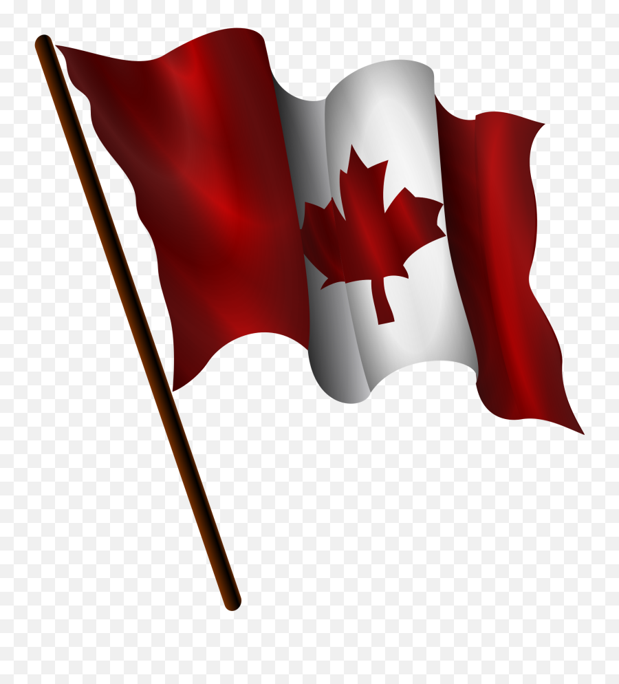 Canada Flag Clipart - Waving Canadian Flag Cartoon Emoji,Canadian Flag Emoji