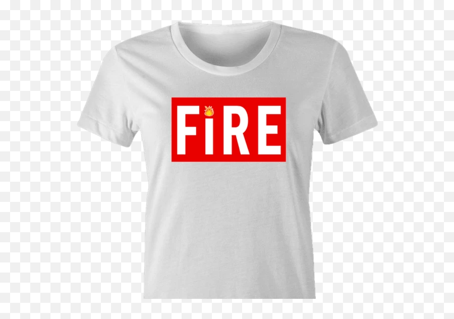 Funny Fire Emoji T - Active Shirt,Women's Emoji Shirt