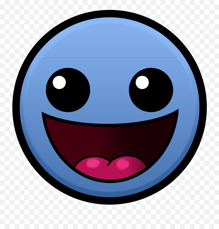 Geometry Dash Silent Difficulty Clipart - Transparent Geometry Dash Easy Face Emoji,Silent Emoji
