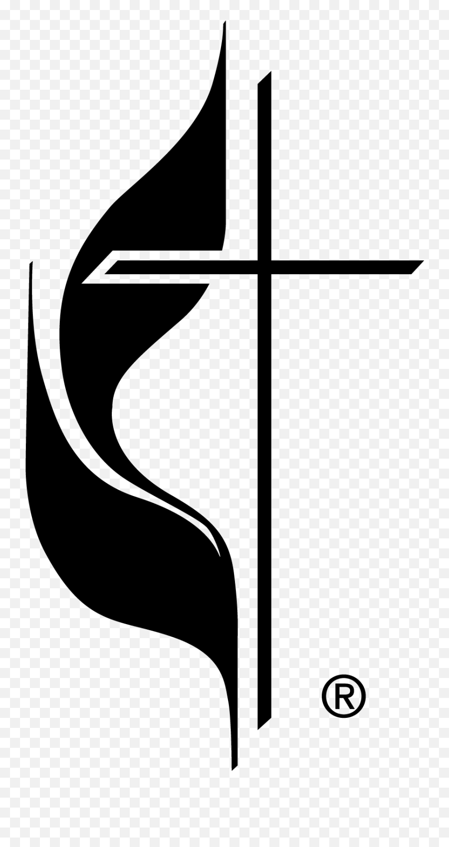 Black Cross Clip Art Library Png Files - United Methodist Church Logo Black And White Emoji,Black Cross Emoji