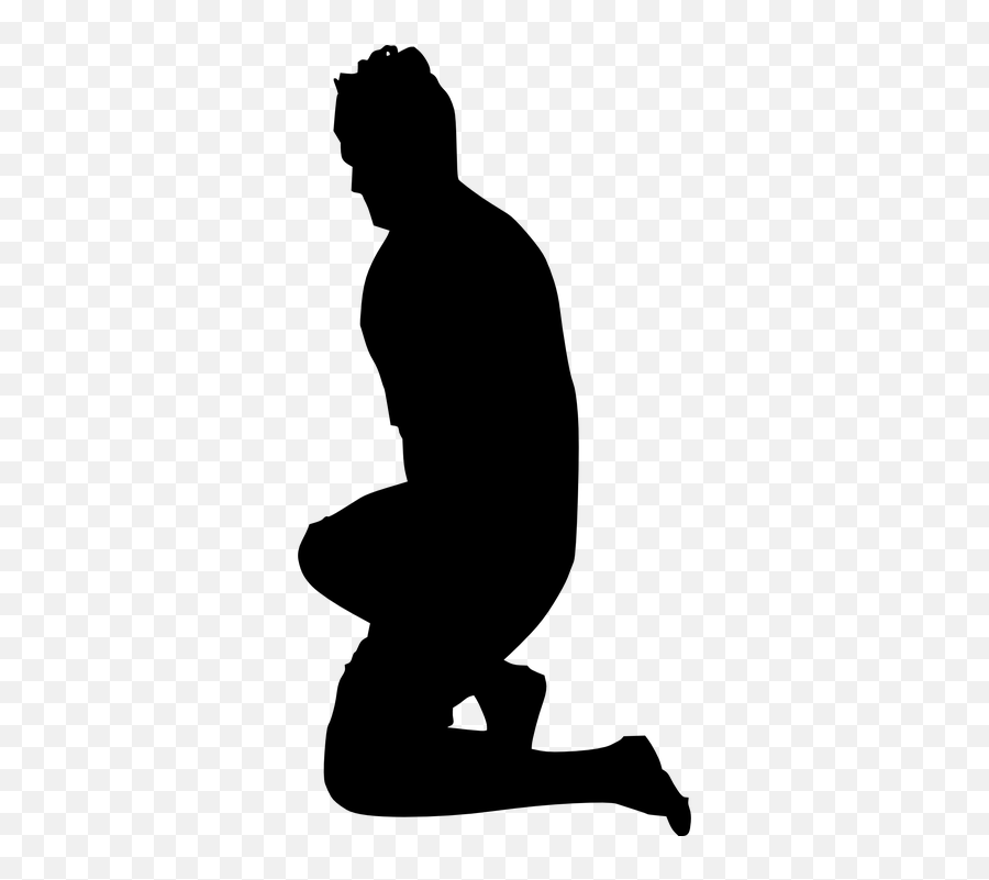 Free Stick People People Images - Silhouette Of Man Kneeling Emoji,Bowing Emoticon
