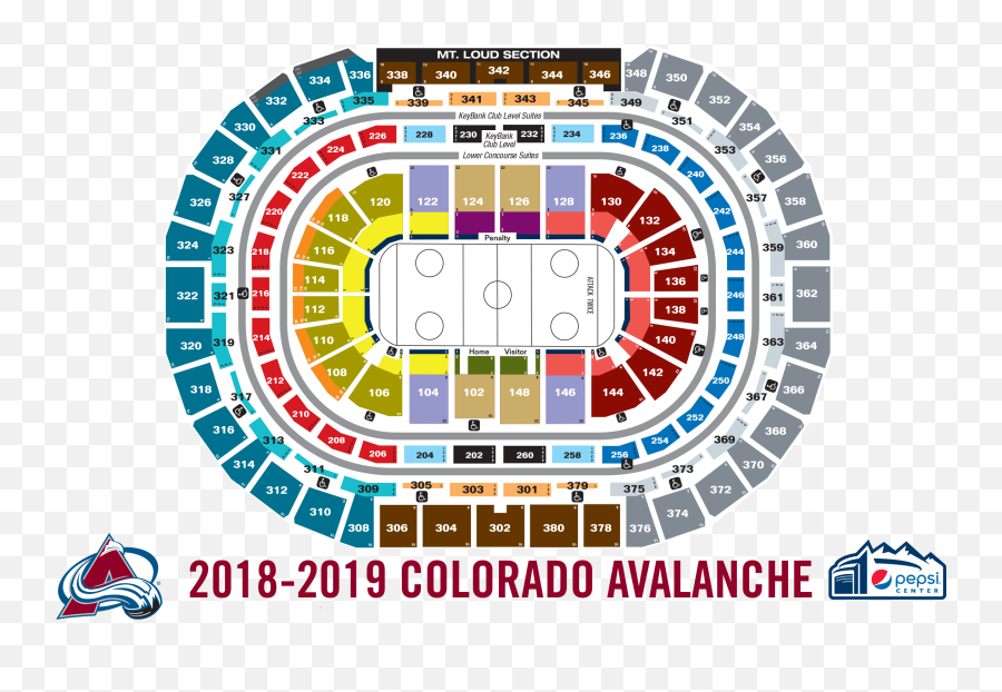 Colorado Avalanche Seating Chart - Jofacappscounabco Hockey Pepsi Center Seating Chart Emoji,Emoji Level 102