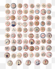 Vintage Pinback Button Collection Emoji