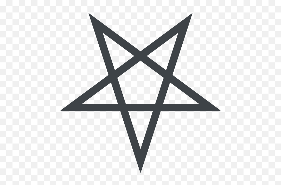 Inverted Pentagram Emoji High - Satanic Icons,Pentagram Emoji