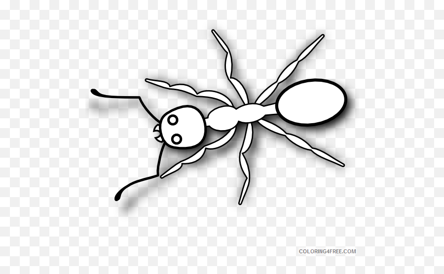 Ants Coloring Pages Zero Printable - Ant Pest Clipart Black And White Emoji,Ant Emoji