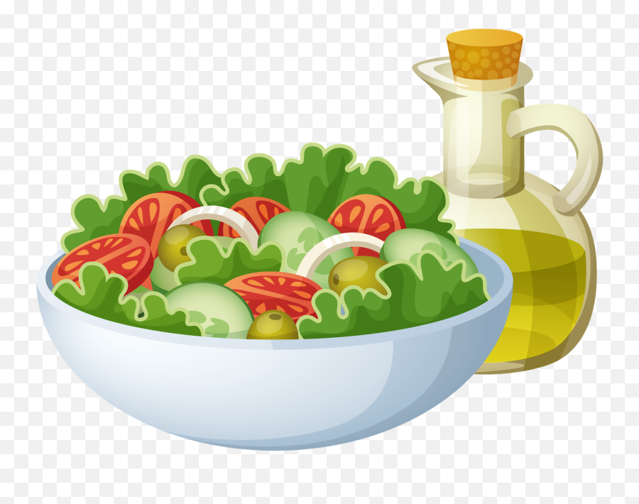 Salad Clipart Png - Salad Clipart Png Dinner Food Vector Ensalada De Verduras Animado Emoji,Lettuce Emoji