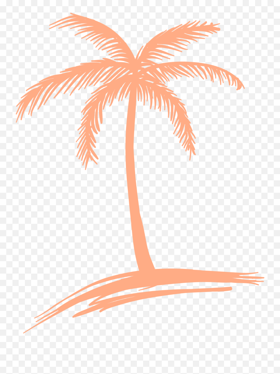Peach Palm Tree Logo - Beach Palm Trees Drawings Full Size Clip Art Emoji,Peach Emoji Transparent Background