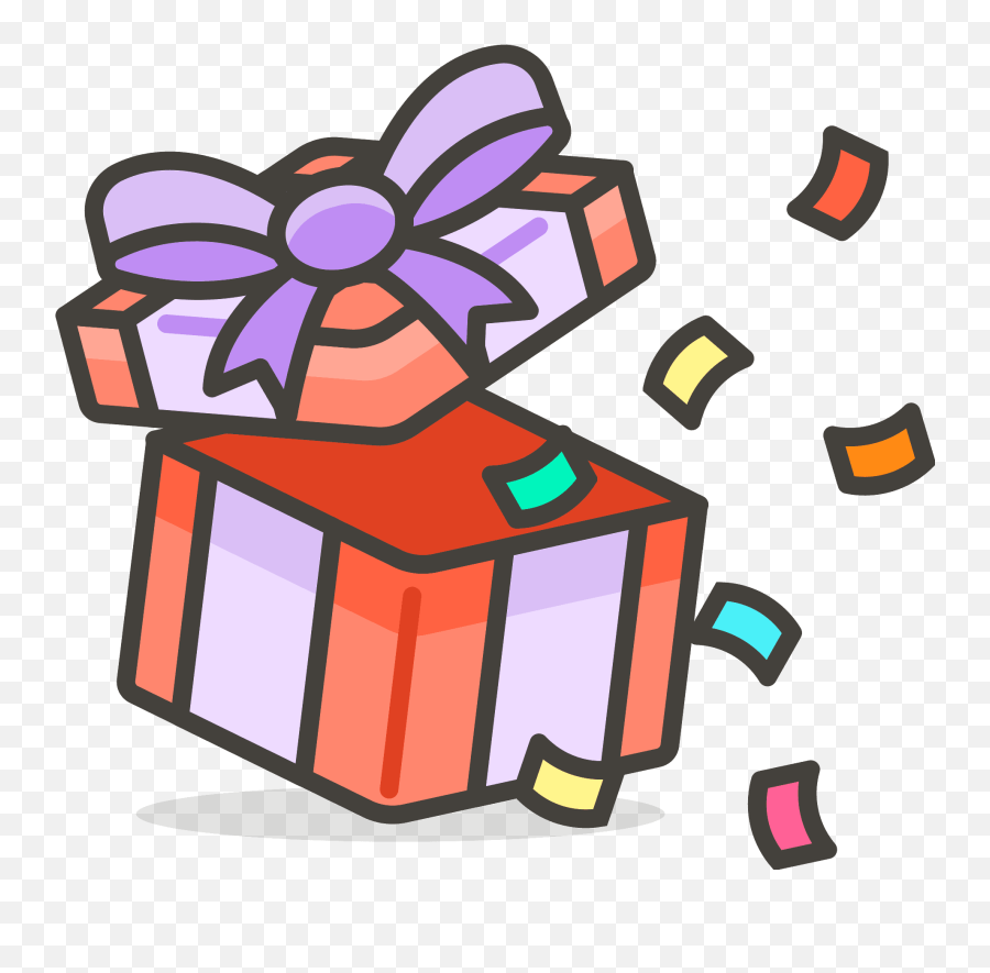 Wrapped Gift Emoji Clipart - Iconos De Regalos Png,Emoji Christmas Gifts