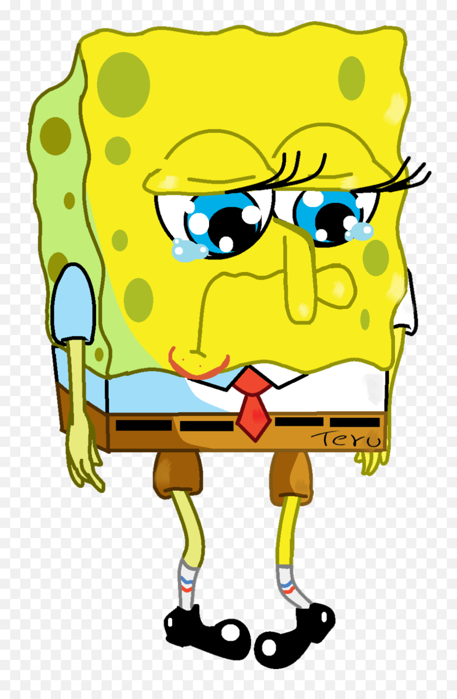 Sad Spongebob Clipart - Png Sad Spongebob Emoji,Caveman Emoji