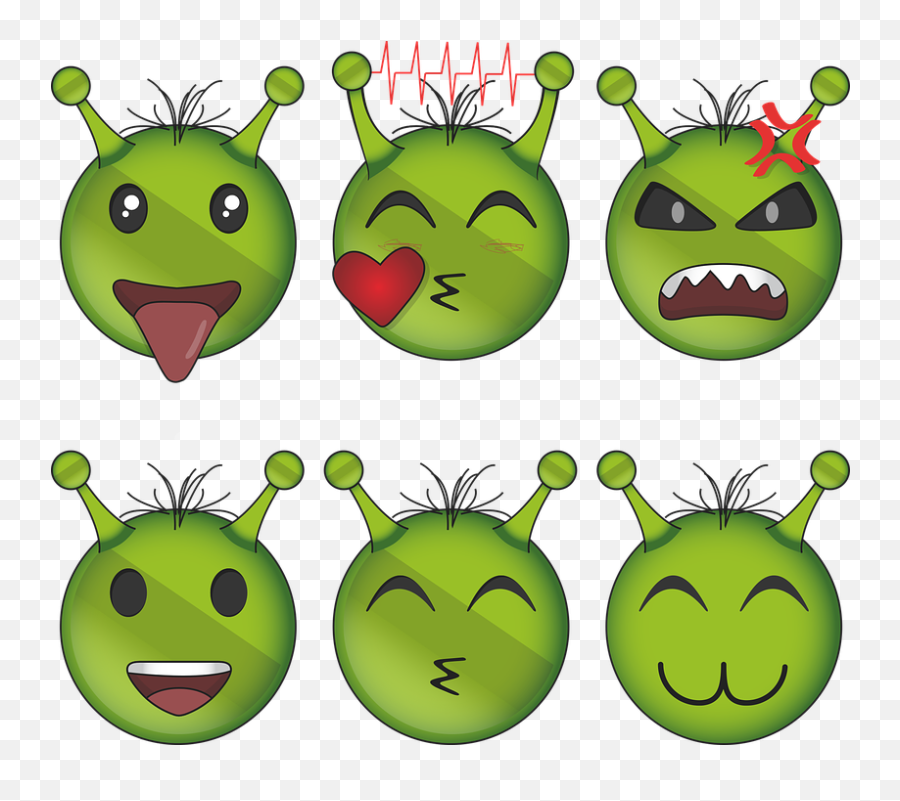 Alien Emoji Emoticon - Alien Emoji,Moon Emoji