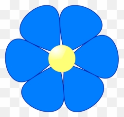 Free Blue Flower Transparent Background - Clipart Emoji