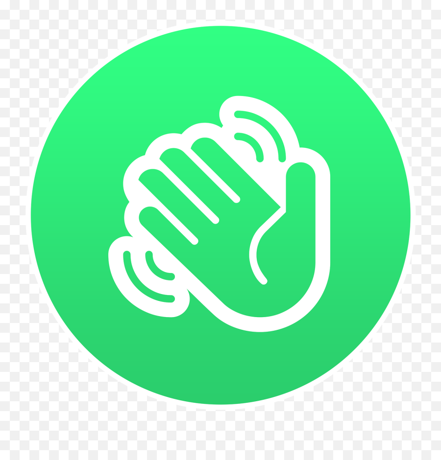 Hand Waving Emoji Round Green Free Pictures - Portrait Of A Man,Hand Emoji