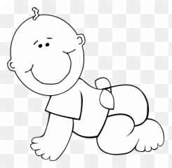 Baby Cartoon Smiling Cute Happy - Baby Coloring Black And White Emoji,Monkey Emoji