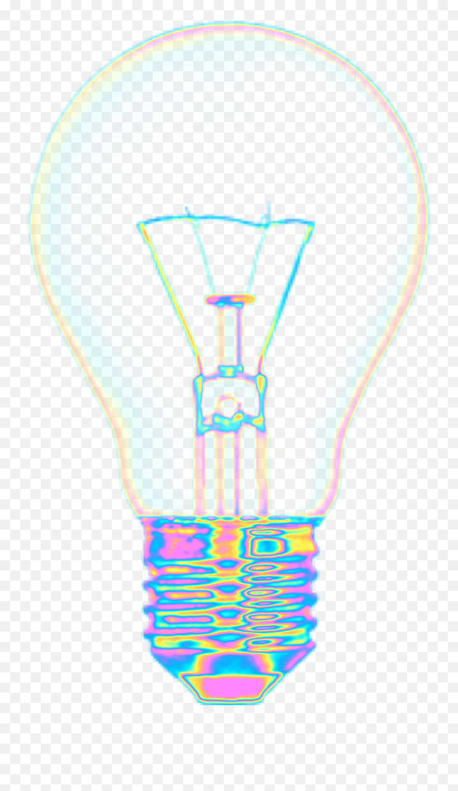 Light Bulb Holographic Holo Holographic - Light Bulb Holo Aesthetic Png Transparent Emoji,Emoji Light Bulb