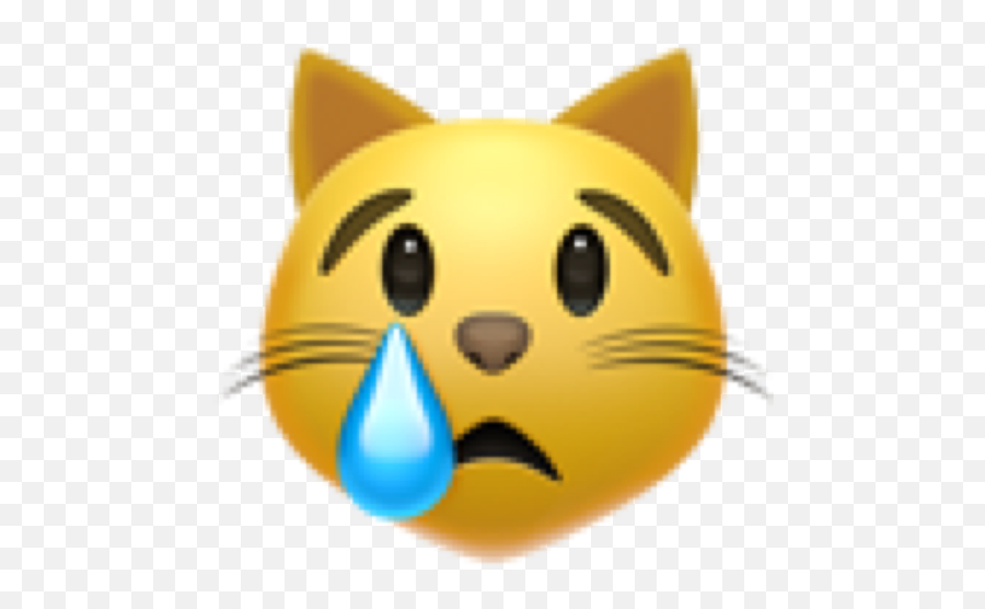 Emoji Emojicat Cat Smiley Smail Cry Crying Tear Sad Noo - Cat Cry Emoji Png,Crying Cat Emoji