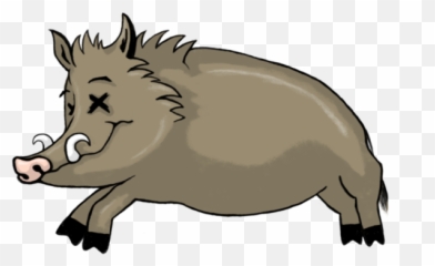 Warthog Clipart Cartoon - Dead Animal Png Emoji