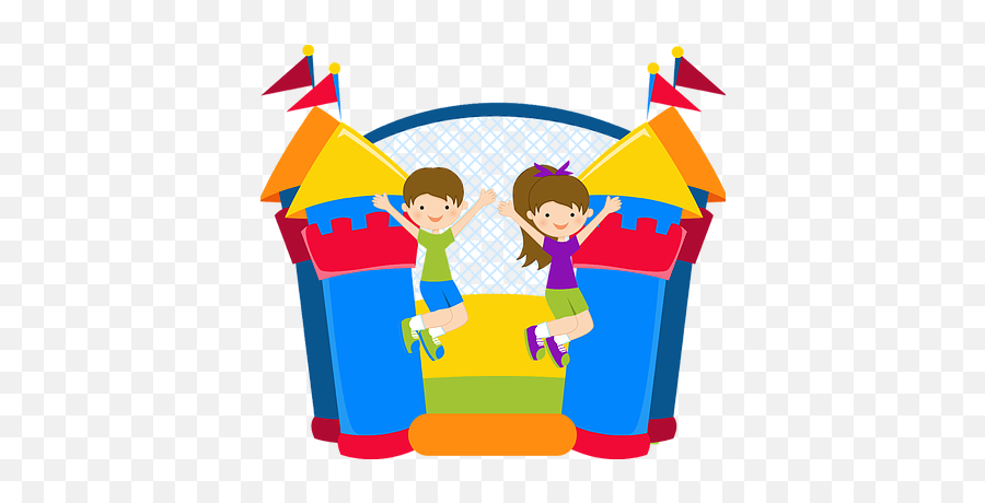 Jump House Clipart - Bouncy Castle Images Cartoon Emoji,Zany Emoji