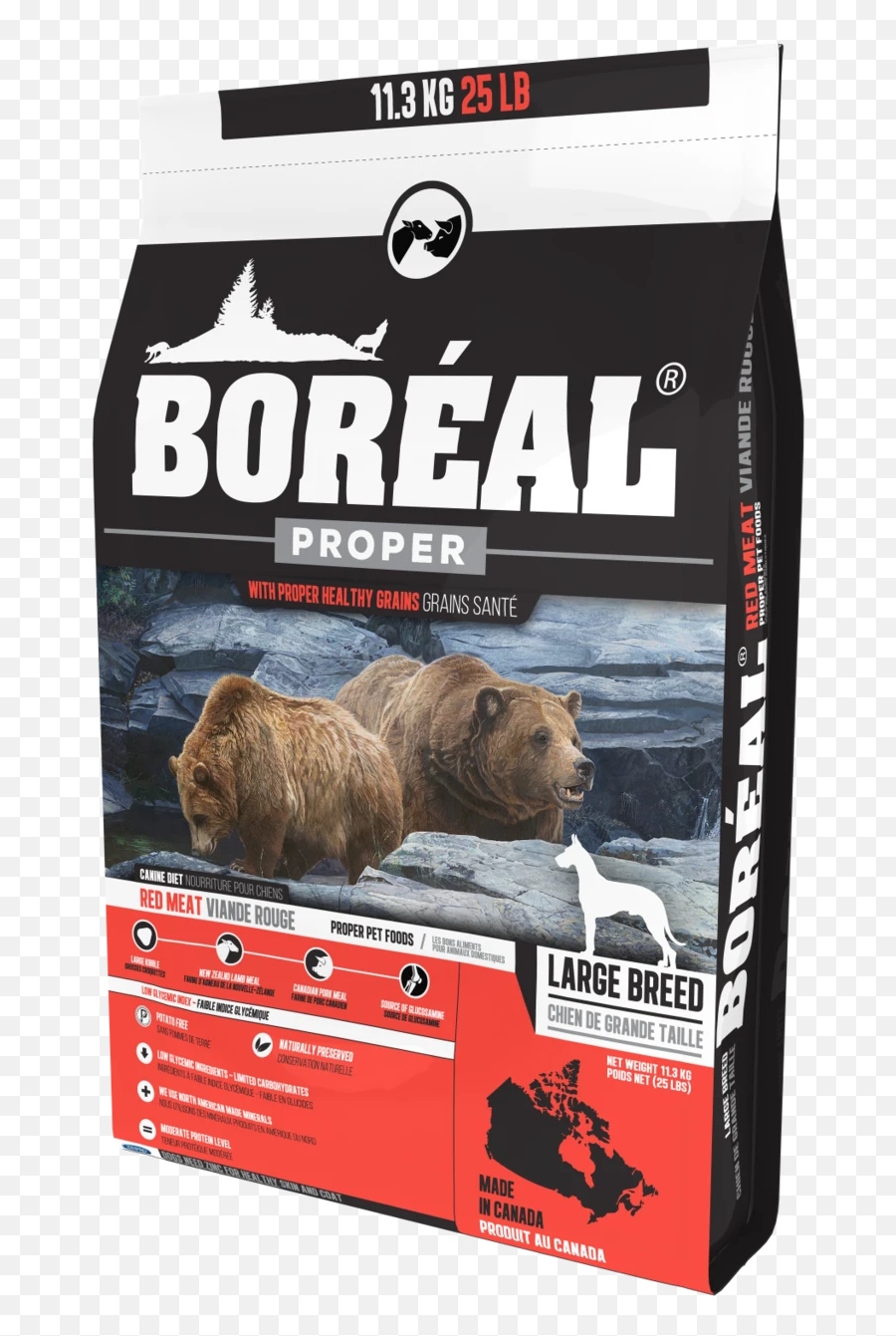 Boreal - Dry Dog Food Proper Large Breed Red Meat 1133kg Boreal Dog Food Wet Emoji,Guinea Pig Emoji