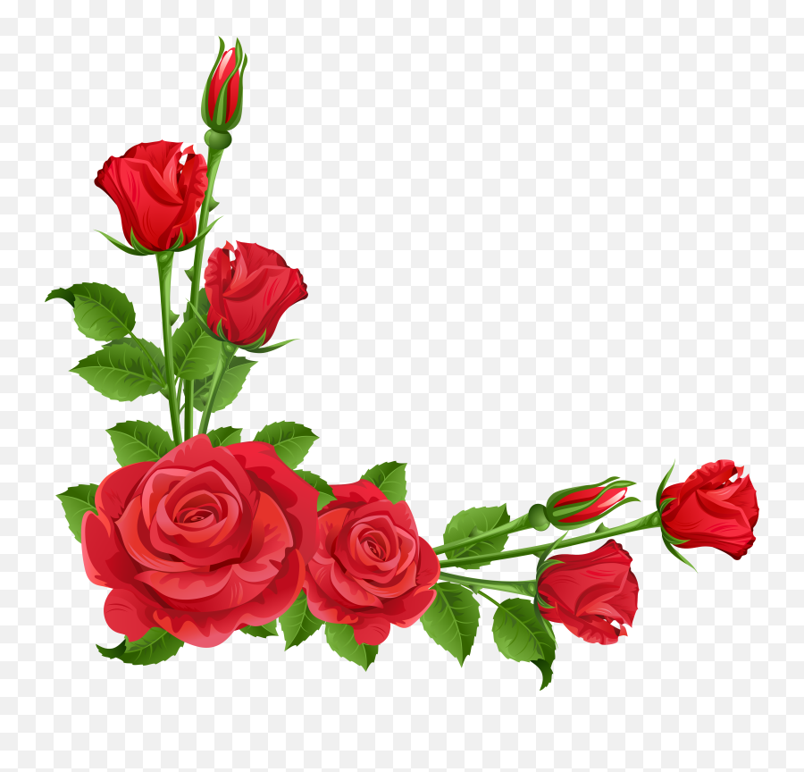 Free Transparent Rose Border Download Free Clip Art Free - Flower Rose Border Design Emoji,Roses Emoticon