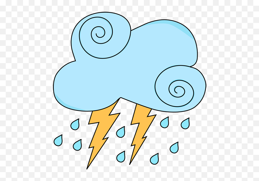 Rain Cloud Thunderstorm Clip Art - Lightning And Rain Clipart Emoji,Thunderstorm Emoji