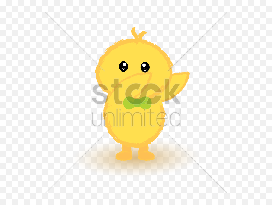 Baby Chick Waving Vector Image - Cartoon Emoji,Waving Emoticon