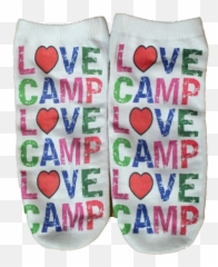 Love Camp Heart Socks - Arrive Alive Emoji,Camp Emoji