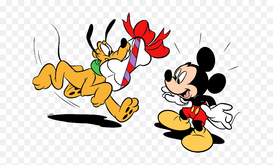 Clip Art Of Pluto Bringing Mickey Mouse A Birthday Gift - Mickey Mouse Emoji,Easter Emoji Copypasta