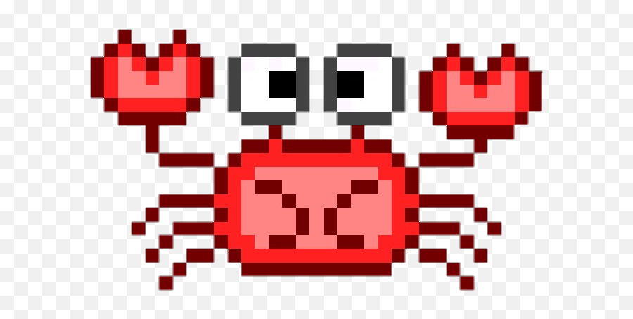 Red Crab Stickers - Crab Pixel Art Transparent Emoji,Crab Emoji Meme