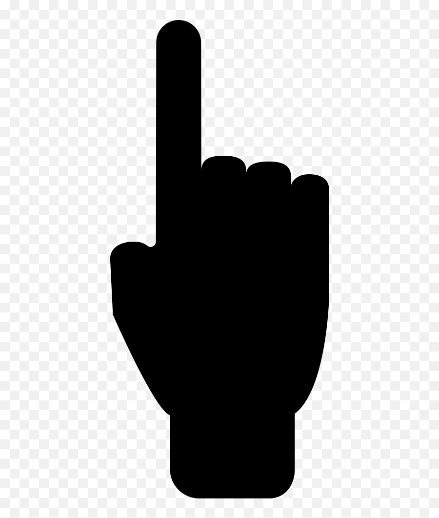 Forefinger Pointing Up Extended Of Hand Filled Silhouette - Pointing Hand Silhouette Png Emoji,Pointing Finger Emoticon
