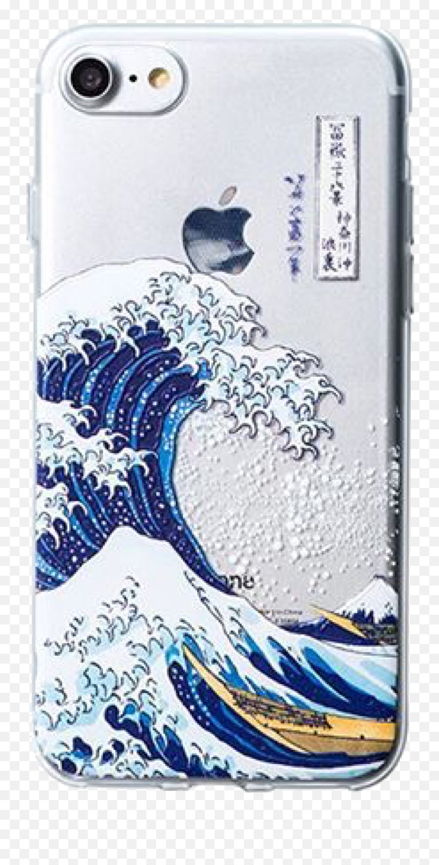Phone Phonecase Case Blue Sea Apple Arr Sticker By Xx - Great Wave Off Kanagawa Vaporwave Emoji,Superhero Emoji Iphone