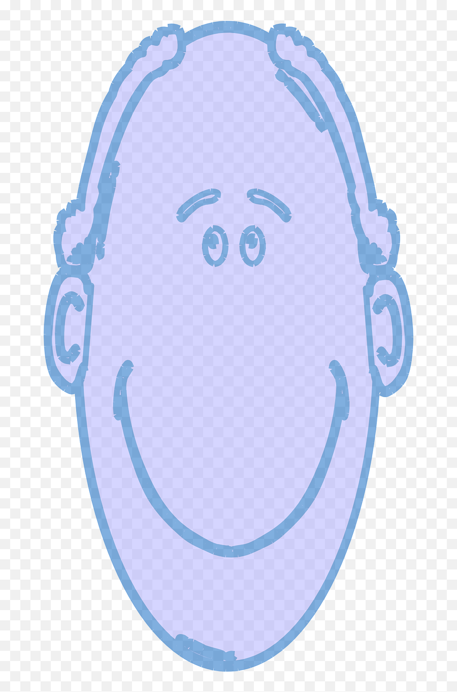 Man Blue Face Head Smile - Illustration Emoji,Snow Emoticon