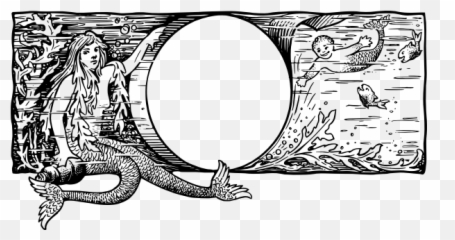 Mermaid Frame - Sketch Emoji,Little Mermaid Emoji