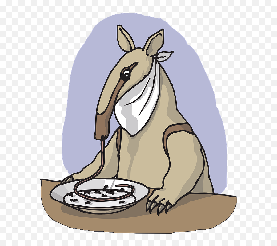 Food Plate Table - Anteater Eating Ants Gif Emoji,Emoji Eating Popcorn