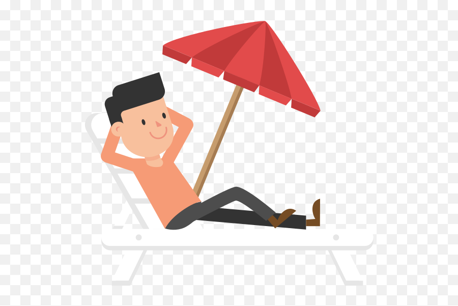 Cartoon Vector - Sitting Emoji,Beach Umbrella Emoji