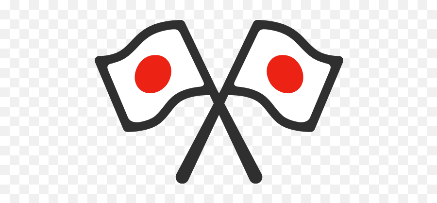 Crossed Flags Emoji For Facebook Email Sms - Japanese Crossed Flags Png,Swords Emoji