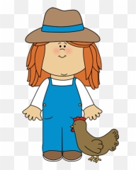 Farmer Woman Png Picture - Kids Farm Clipart Emoji,Farmer Emoji