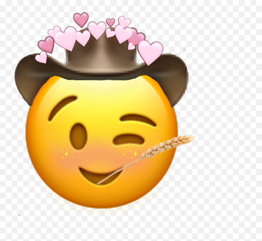 Freetoedit Cowboy - Smiley Emoji,Winky Face Emoji