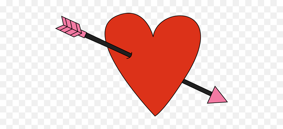 Valentine Arrow Clipart - Heart Valentines Day Clipart Emoji,Heart With Arrow Emoji