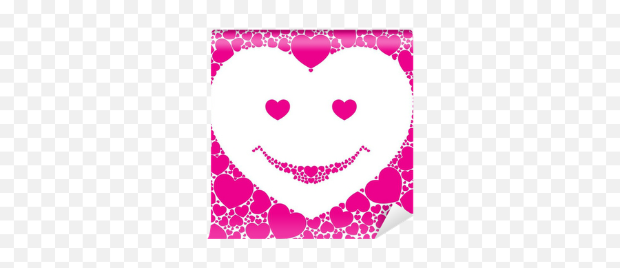 Heart Of Hearts - Inverse Smiley Wall Mural U2022 Pixers We Live To Change Smiley Emoji,Emoticon Hearts