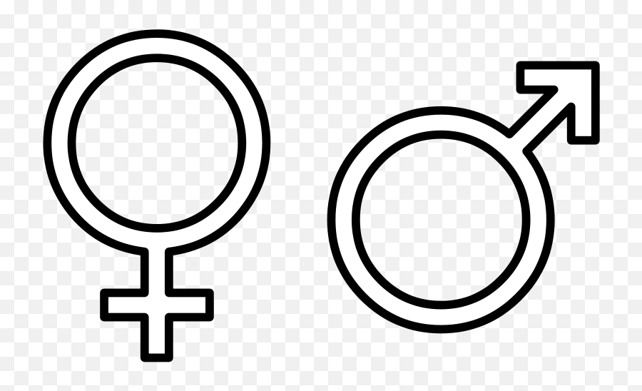 Gender Symbols Side - Male And Female Signs White Emoji,Gender Neutral Emoji