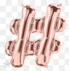 Balloons - Alphabet Shapes Rose Gold 16 Page 1 Wrb Sales Hashtag Balloon Emoji,Rose Gold Emoji