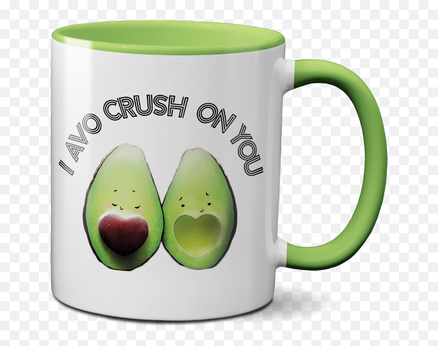 I Avo Crush On You Valentines Day Mug - Serveware Emoji,Emoji Birthday Presents