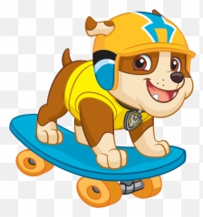 Rubble Play Skate Board Paw Patrol - Skateboard Emoji