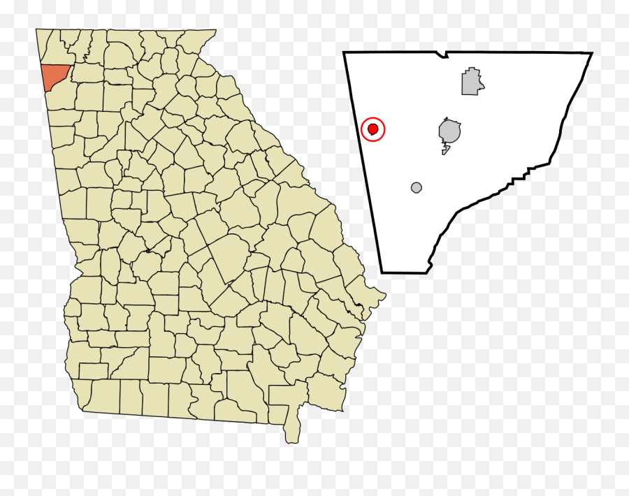 Chattooga County Georgia Incorporated And - Upson County Ga Map Emoji,Sh Emoji
