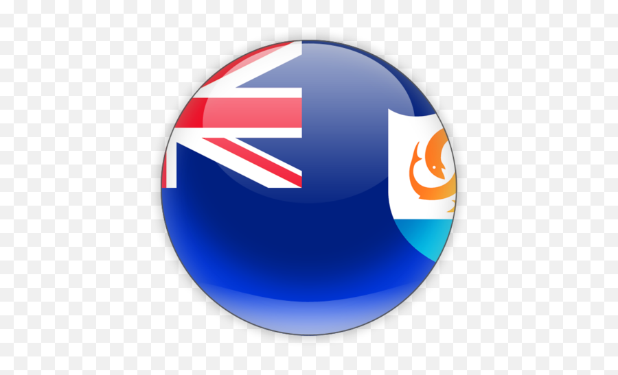 Flag Of Anguilla - Pitcairn Islands Round Flag Emoji,Anguilla Flag Emoji